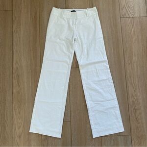 The Limited White Linen Trousers